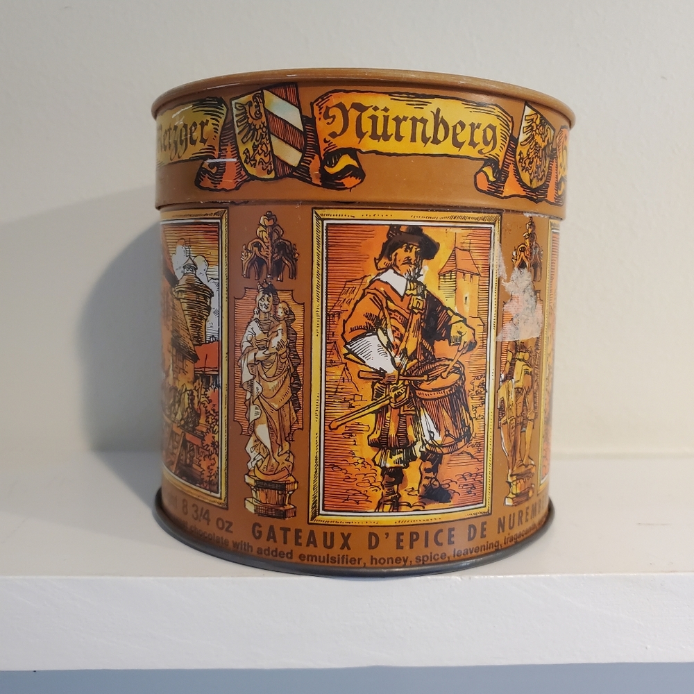 Vintage German Haeberlein Metzger almond & spiced cake tin - Picture 4 of 10